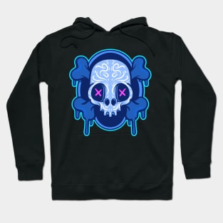 blue skull Hoodie